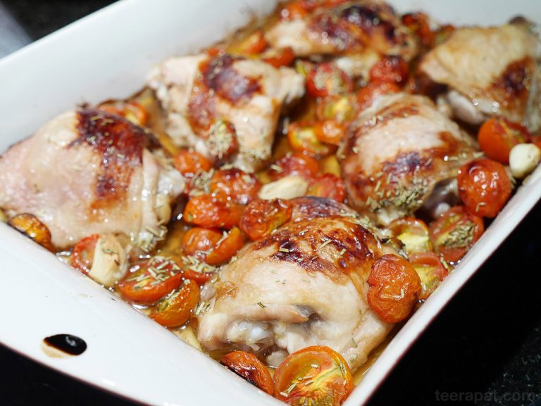 ไก่อบมะเขือเทศเชอรี่